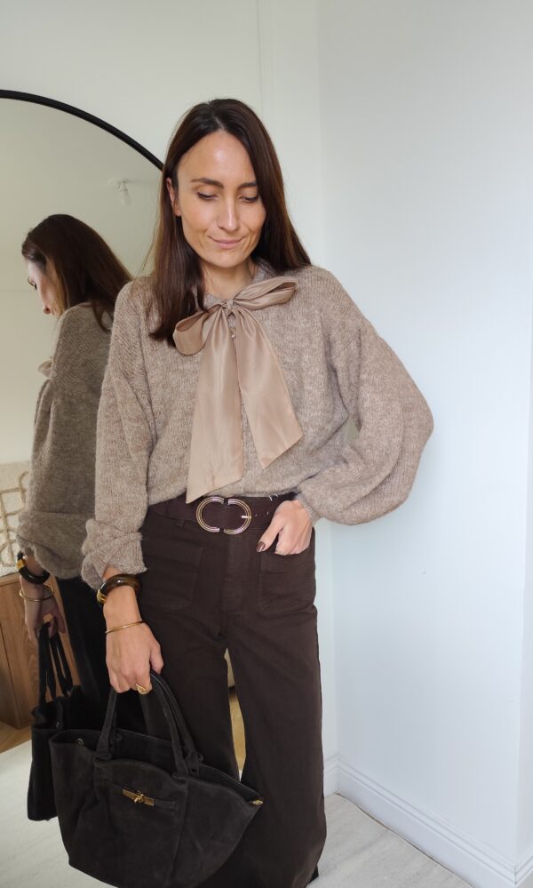 Cardigan beige Théa