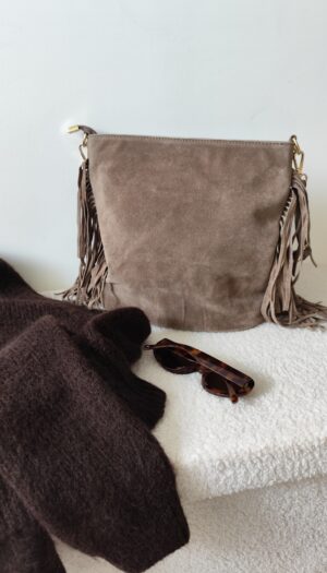 Sac en cuir taupe Isaac