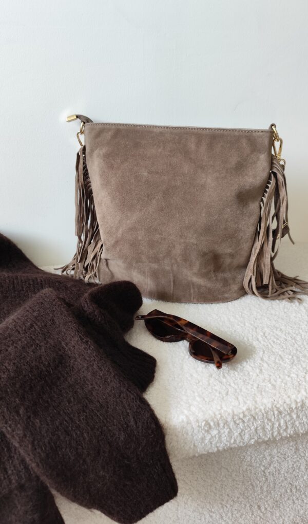 Sac en cuir taupe Isaac
