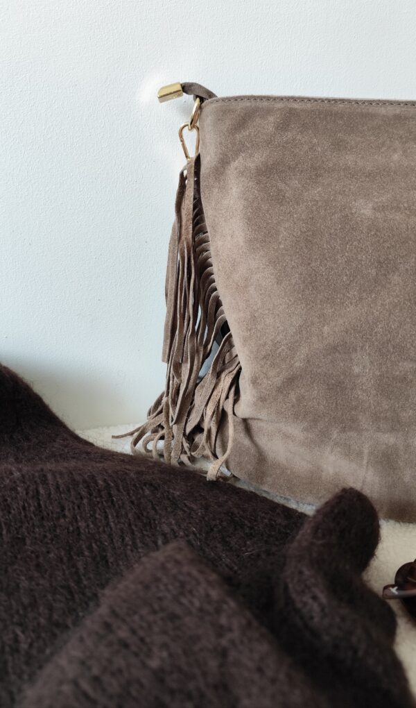 Sac en cuir taupe Isaac