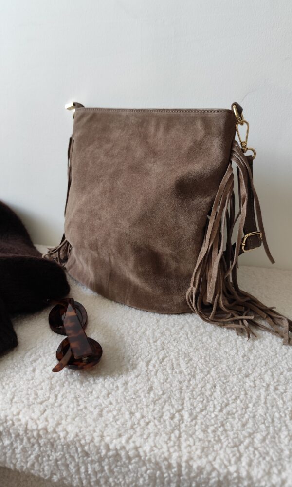 Sac en cuir taupe Isaac