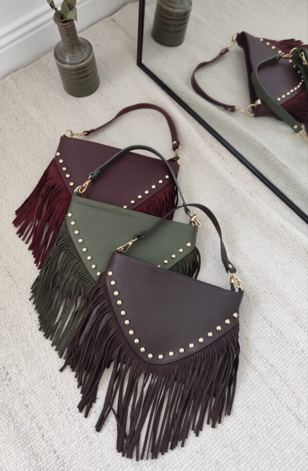 Sac à main bordeaux Brune