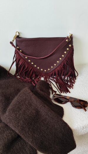 Sac à main bordeaux Brune