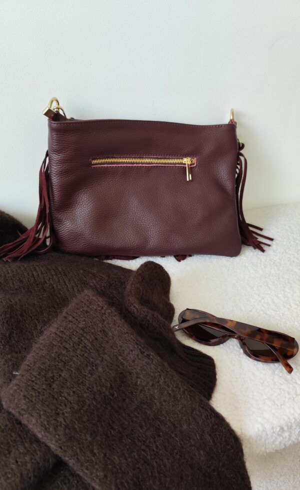 Sac à main bordeaux Brune