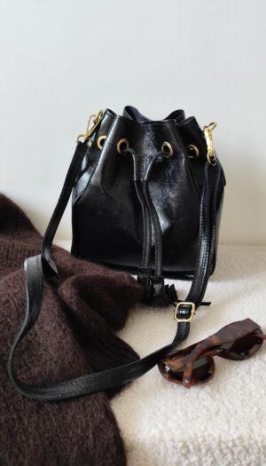 Sac à main noir irisé Lina