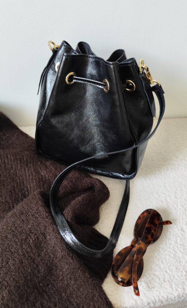 Sac à main noir irisé Lina