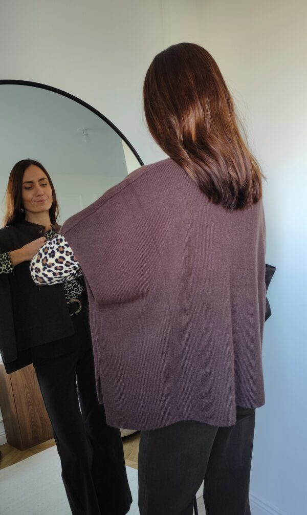 Pull cape chocolat Ninon