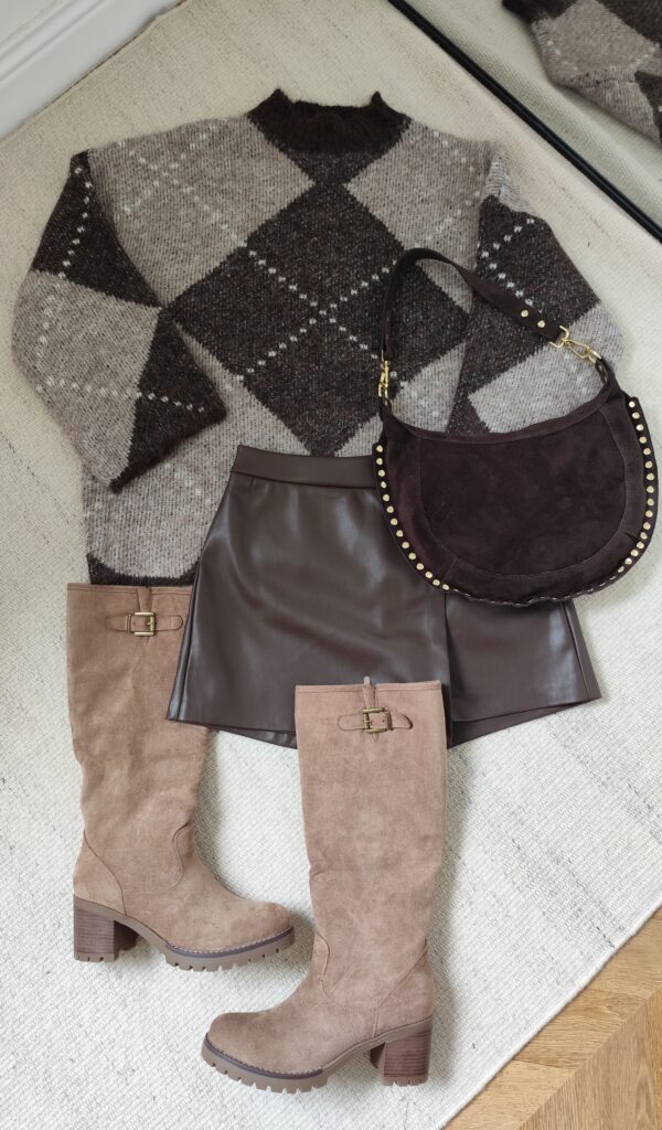 Pull gris/café Yvan