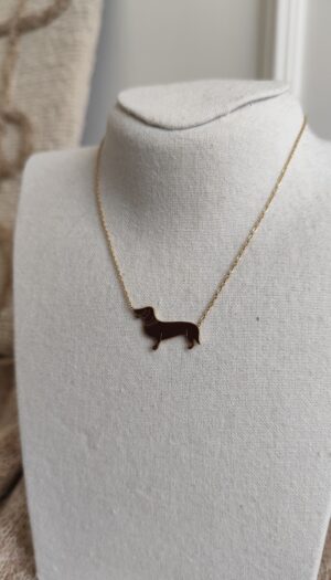 Collier marron teckel