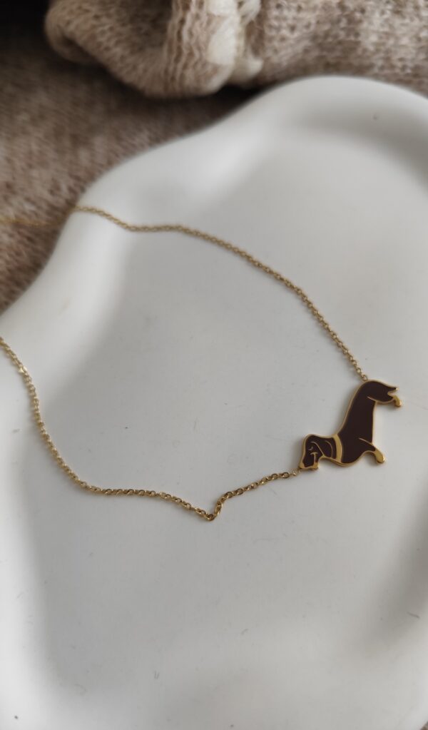 Collier marron teckel