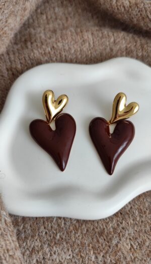 Boucles d'oreilles bordeaux Bastia