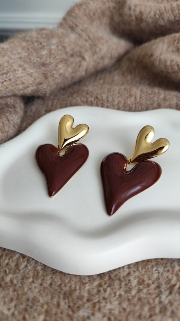 Boucles d'oreilles bordeaux Bastia