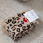 Chaussettes léopard écru coeur