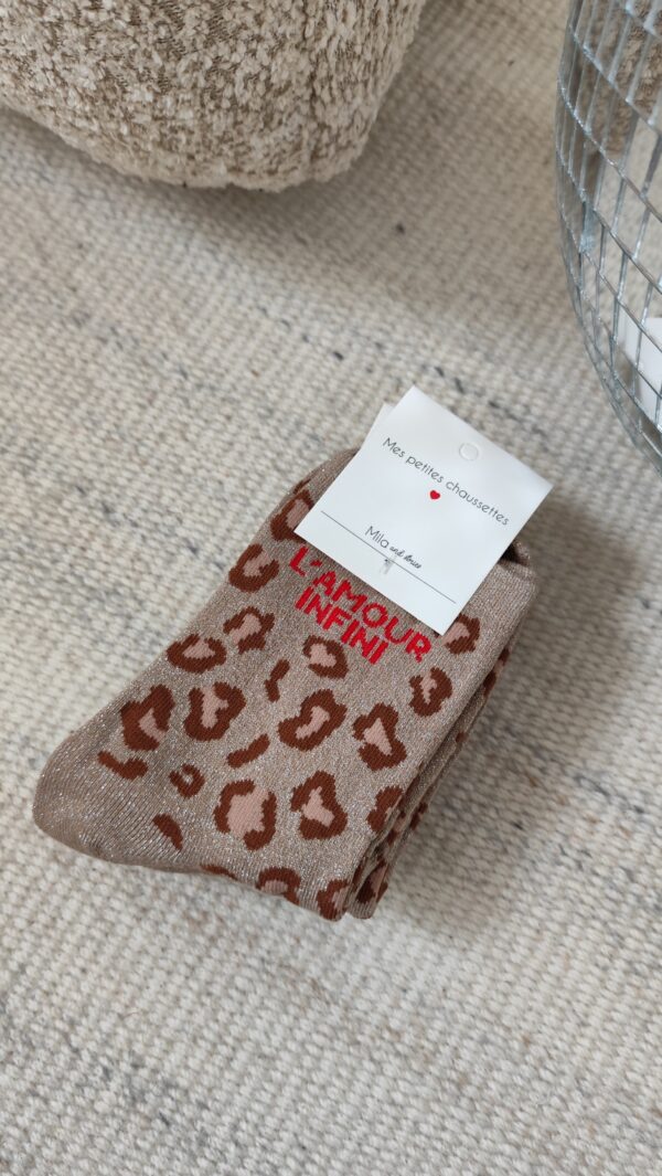 Chaussettes léopard taupe l'amour Infini