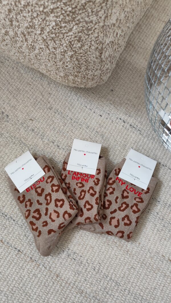 Chaussettes léopard taupe l'amour Infini