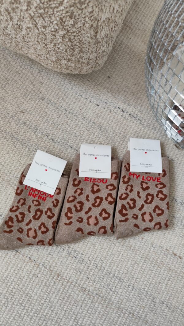 Chaussettes léopard taupe l'amour Infini