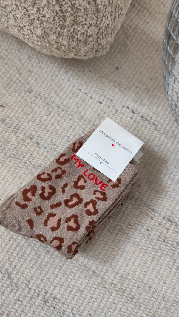 Chaussettes léopard taupe my love