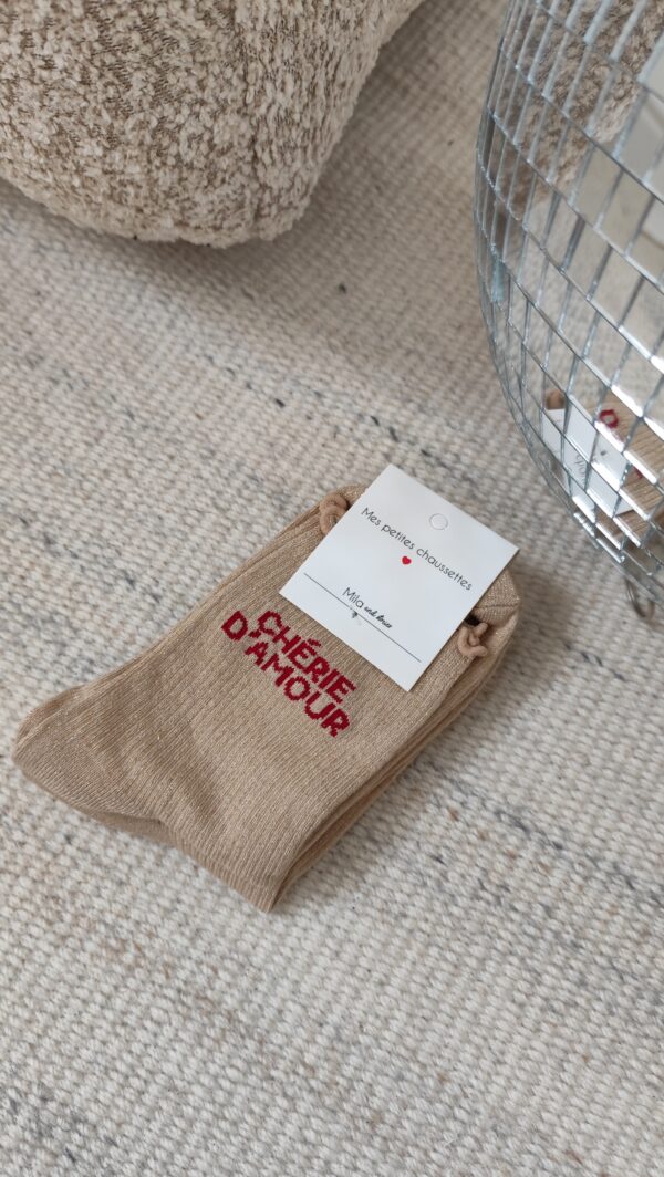 Chaussettes beiges chérie d'amour