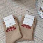 Chaussettes beiges chérie d'amour – Image 2