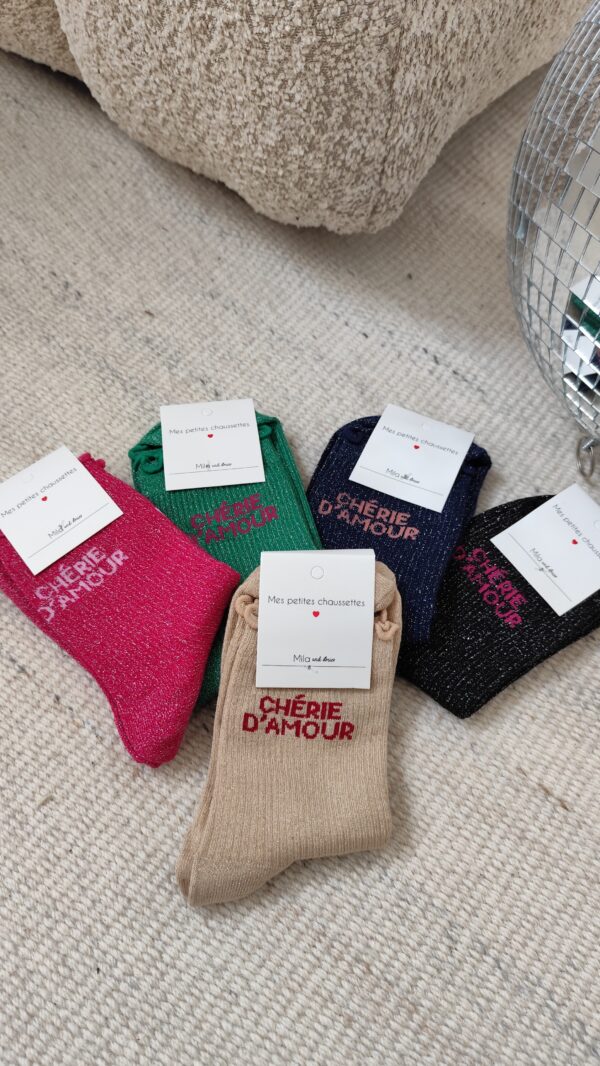 Chaussettes noires chérie d'amour