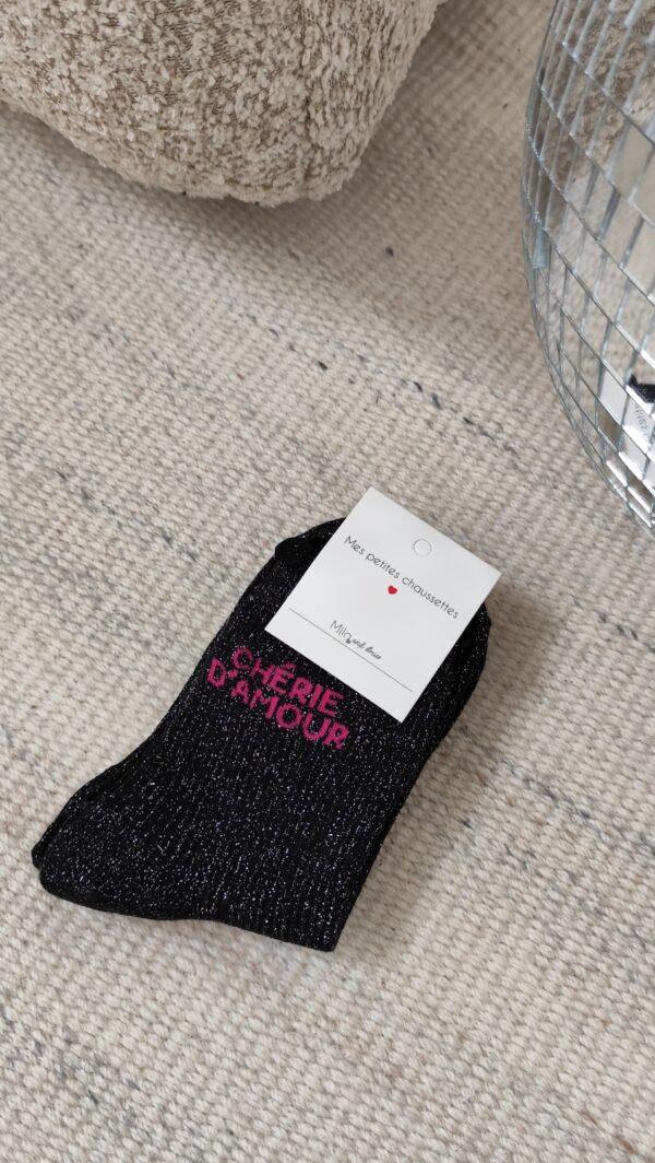 Chaussettes noires chérie d'amour