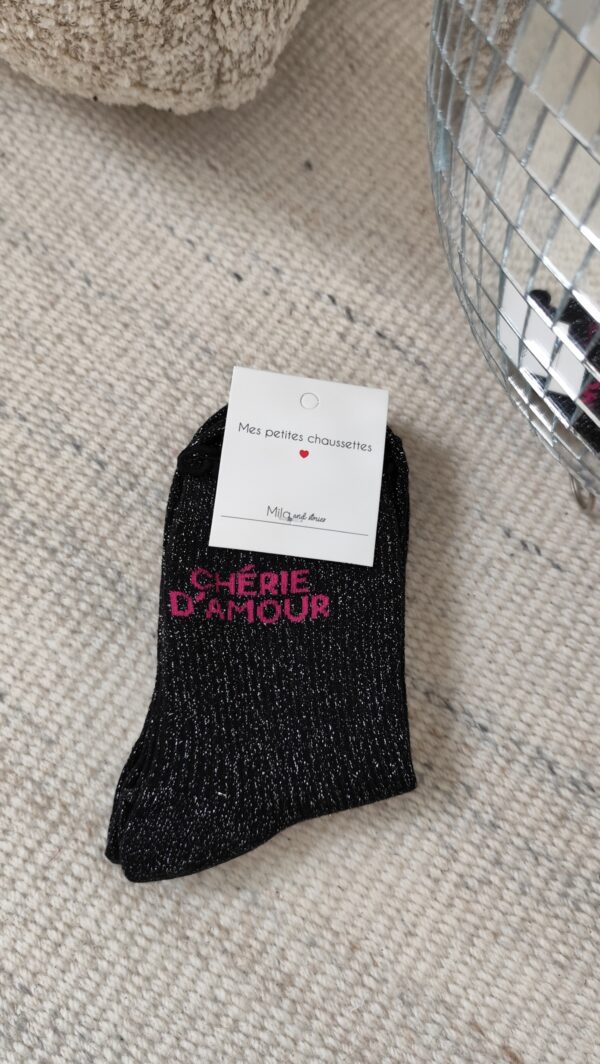 Chaussettes noires chérie d'amour