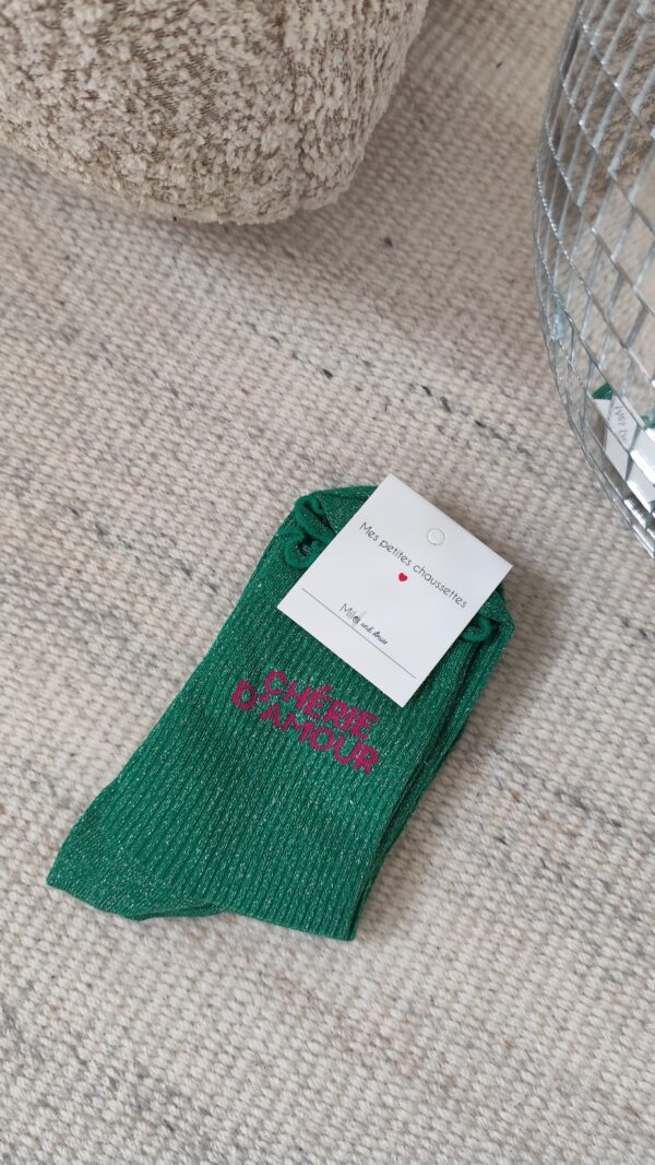 Chaussettes vertes chérie d'amour