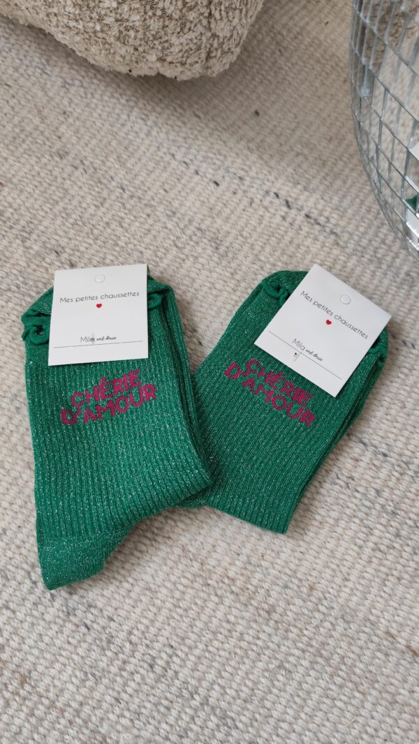Chaussettes vertes chérie d'amour